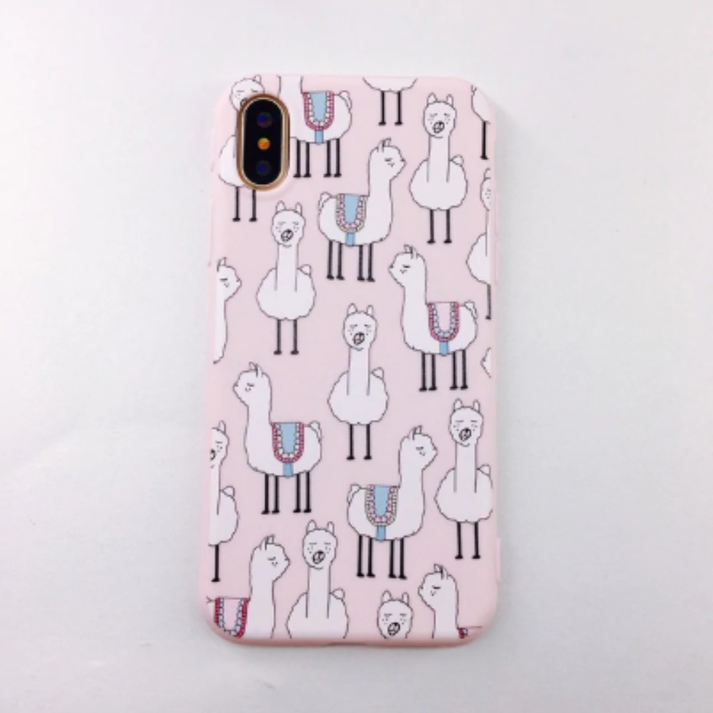 Alpaca Pink Soft TPU Silicon iPhone X/XS Case